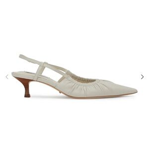 Tony Bianco Cream Pointed Slingback Kitten Heel